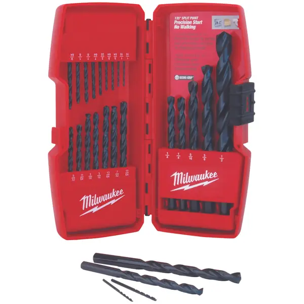 Milwaukee 21-Piece THUNDERBOLT Black Oxide Drill Bit Set - Intensery