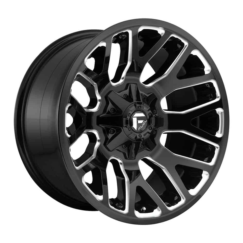 Fuel 1PC D623 WARRIOR D623 20X9 6X135/5.5 GL-BLK-MIL 01MM - Intensery