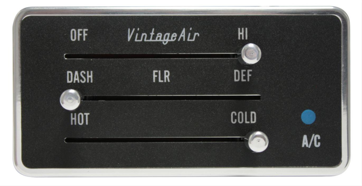 Vintage Air 491230 Vintage Air 3-Lever Gen IV ProLine Rectangular Control Panels - Intensery