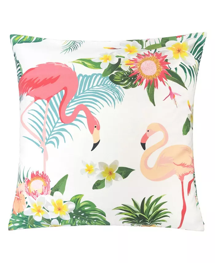 Homey Cozy Flamingo Paradise Outdoor Pillow - Intensery
