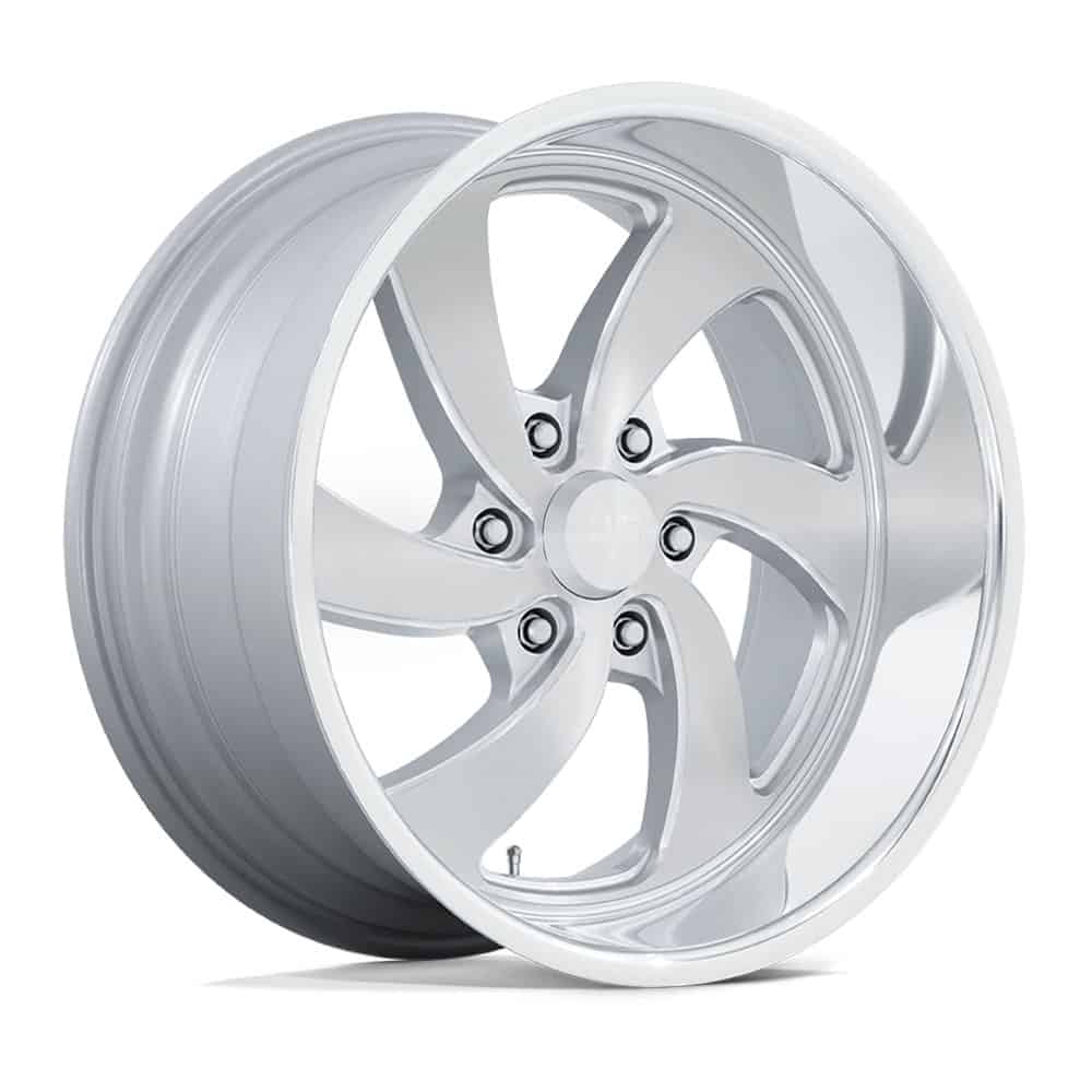 US Mag 1PC Wheels U134 20X8 6X5.5 SLV-BRS-MIL-DCL 1MM - Intensery