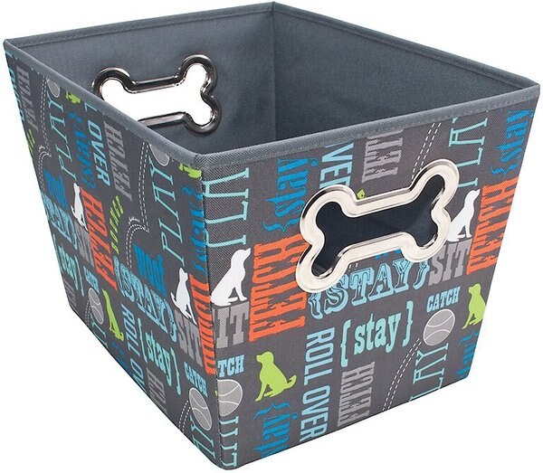 Paw Prints Fabric Toy Bin， Word Design - Intensery