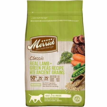 Merrick Classic  Real Lamb  Green Peas with Ancient Grains Recipe Dry Dog Food (12 lb) - Intensery