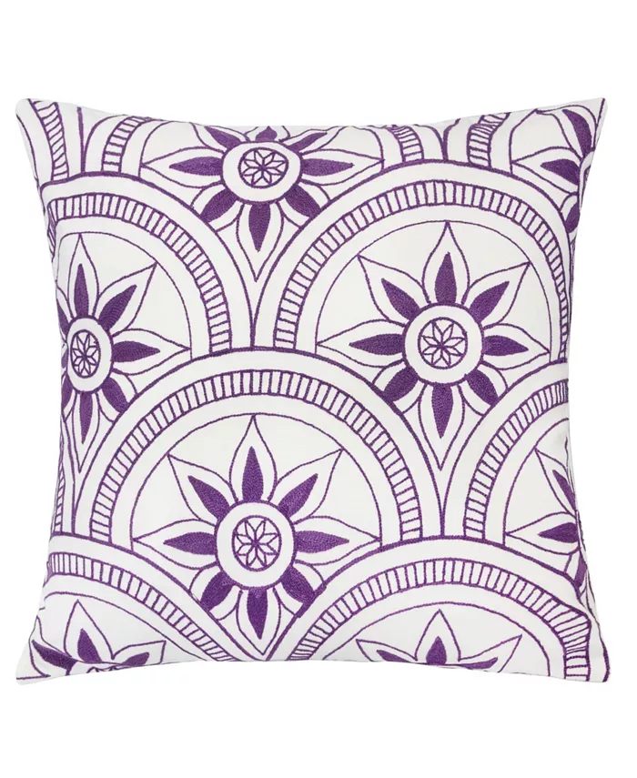 Homey Cozy Lillian Star Petals Square Decorative Throw Pillow - Intensery