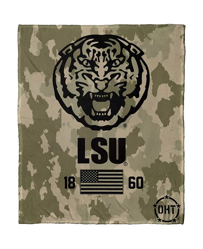 Northwest Company LSU Tigers OHT Military-Inspired Appreciation Silk Throw Blanket - Intensery