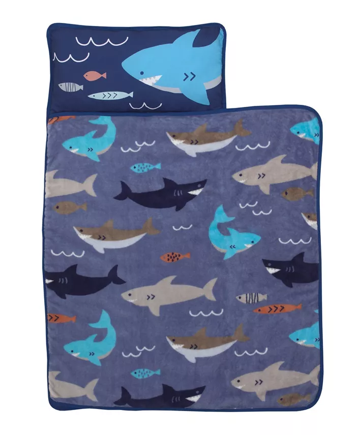 Everything Kids Shark Nap Mat with Pillow and Blanket - Intensery