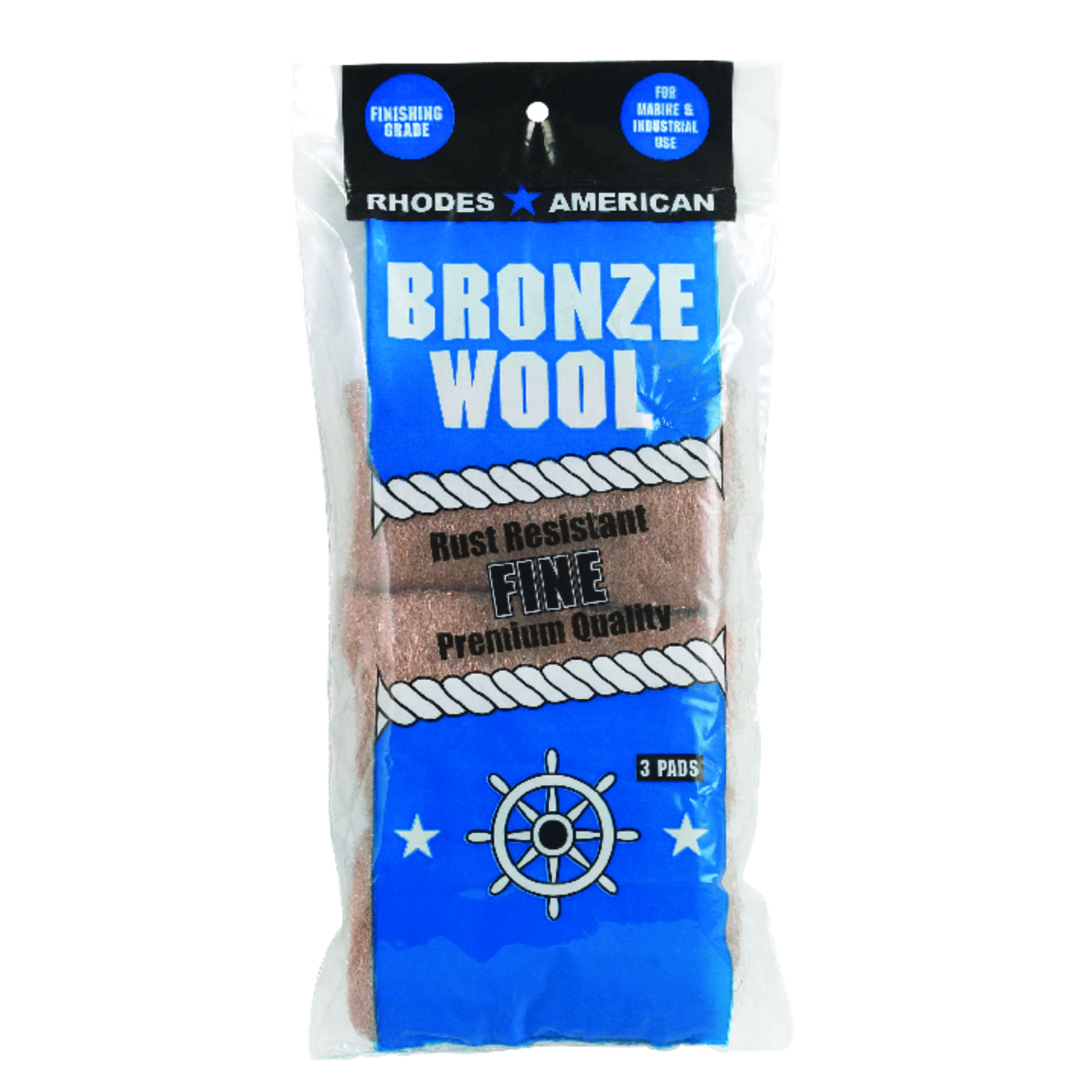Rhodes American Homax 3 Grade Fine Bronze Wool Pads 3 pk - Intensery