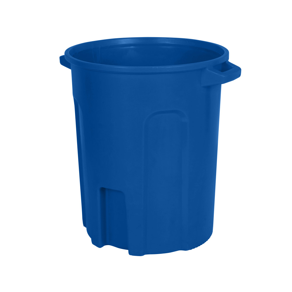 Toter 55 Gallon Round Trash Can with Lift Handle Blue - Intensery