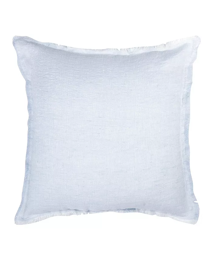 Anaya Home Sky Blue Crossdye Linen Down Alternative Euro Pillow - Intensery
