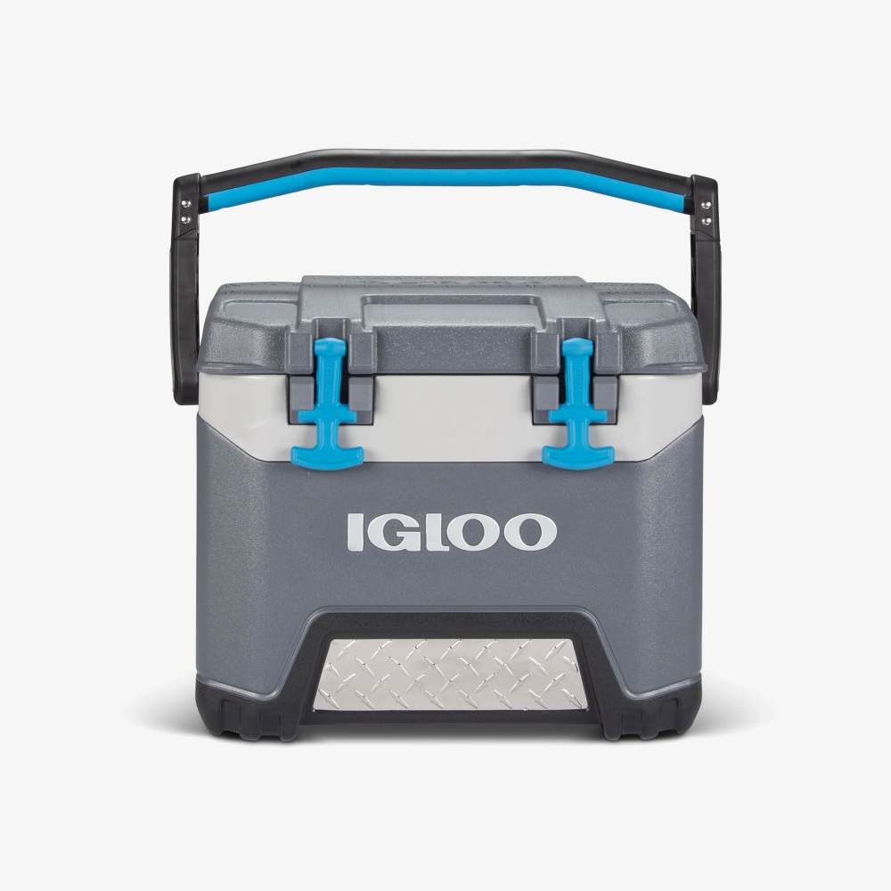 Igloo BMX Hard Cooler Carbonite Blue and Carbonite Gray 25qt - Intensery