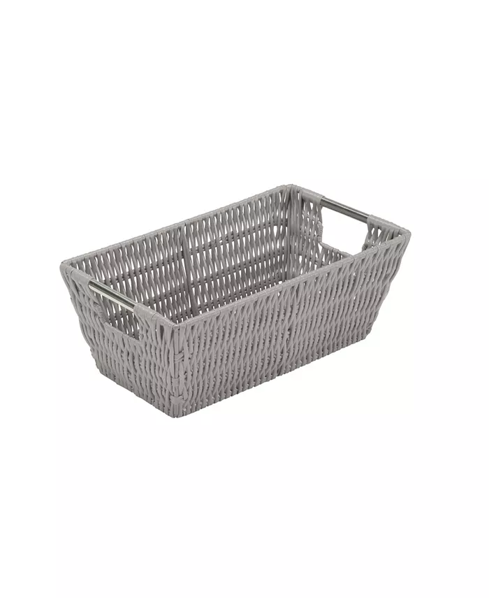 Simplify Small Shelf Storage Rattan Tote Basket - Intensery