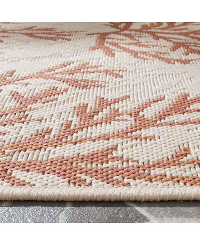Safavieh Courtyard Beige and Terracotta 9' x 12' Sisal Weave Outdoor Area Rug - Intensery