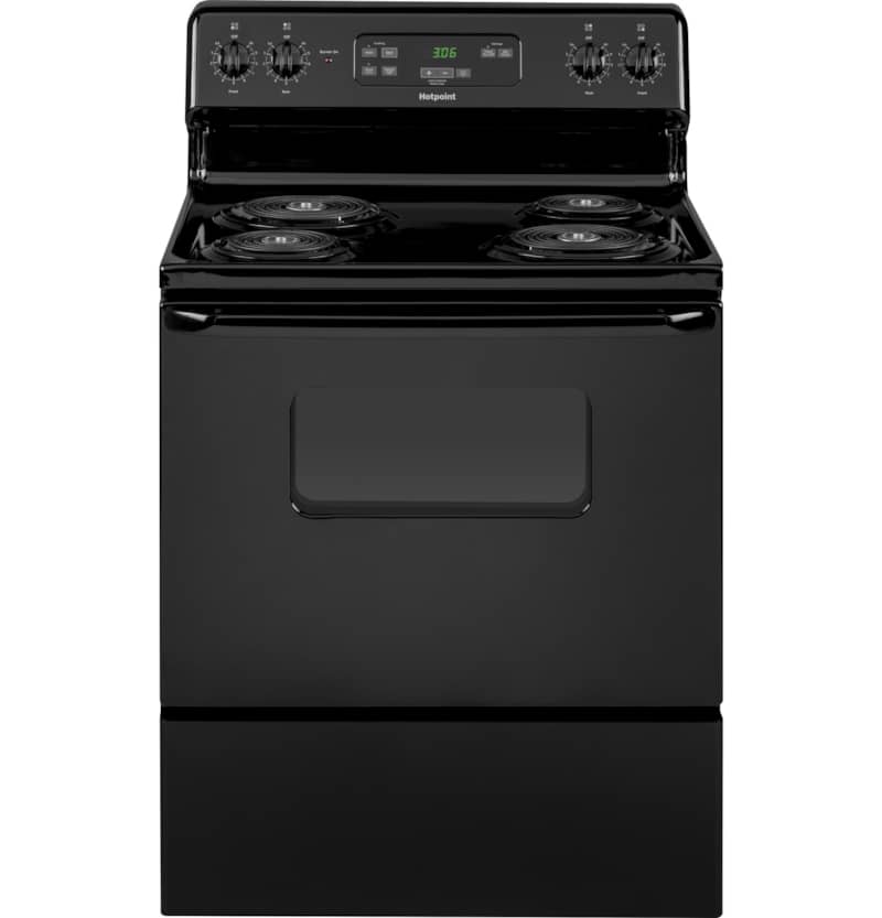 GE Hotpoint 30 Black Freestanding Standard Clean Electric Range - Intensery