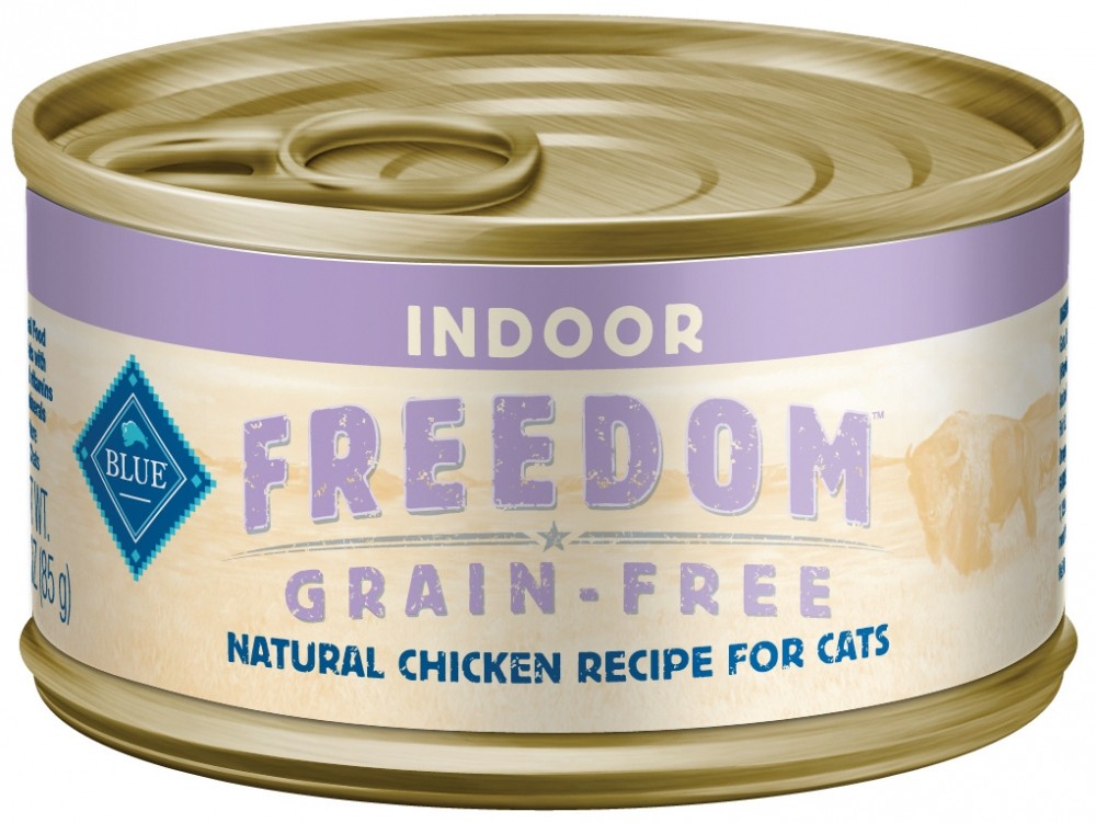 Blue Buffalo Freedom Grain-Free Adult Indoor Chicken Recipe Canned Cat Food - 5.5 oz， case of 24 - Intensery