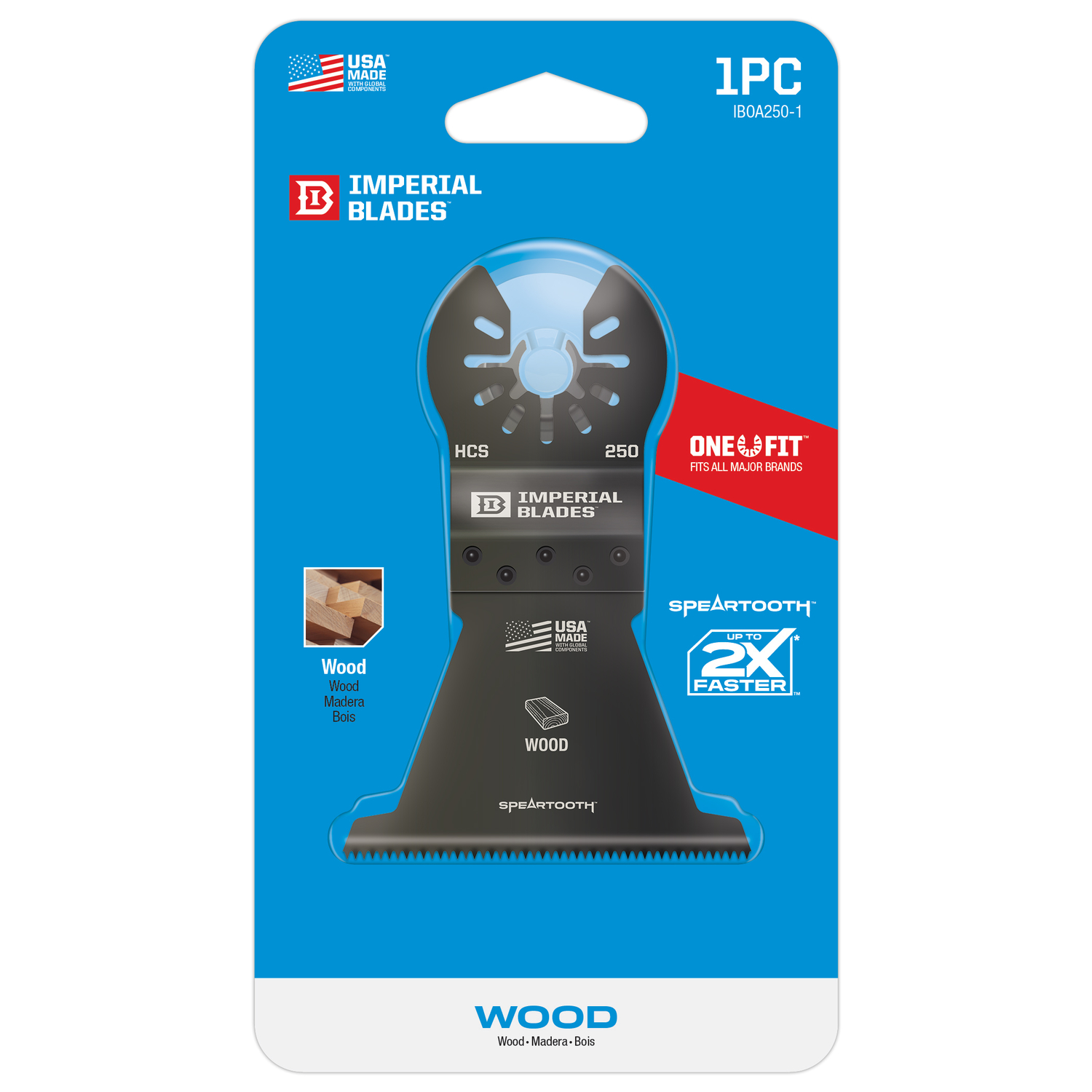 Imperial Blades One Fit 2-1/2 in. L High Carbon Steel Speartooth Fast Wood Saw Blades 1 pk - Intensery