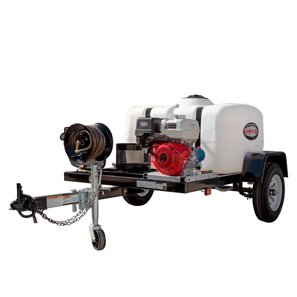 Simpson Cold Water Professional Gas Pressure Washer Trailer 4200 PSI - Intensery