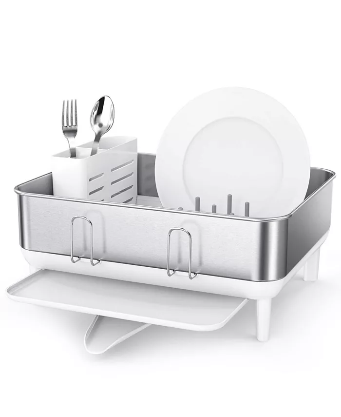 simplehuman Compact Steel Frame Dish Drying Rack - Intensery