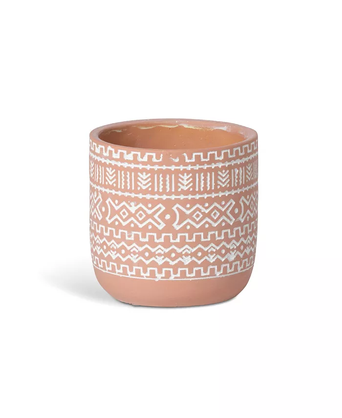 Park Hill Collection Aztec Pattern Terra Cotta Pot - Intensery