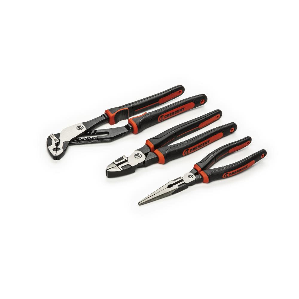 CRESCENT Z2 Mixed Dual Material Plier Set 3pc - Intensery