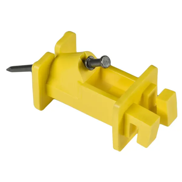 Zareba 25-Pack Yellow Slant Nail Insulators - Intensery