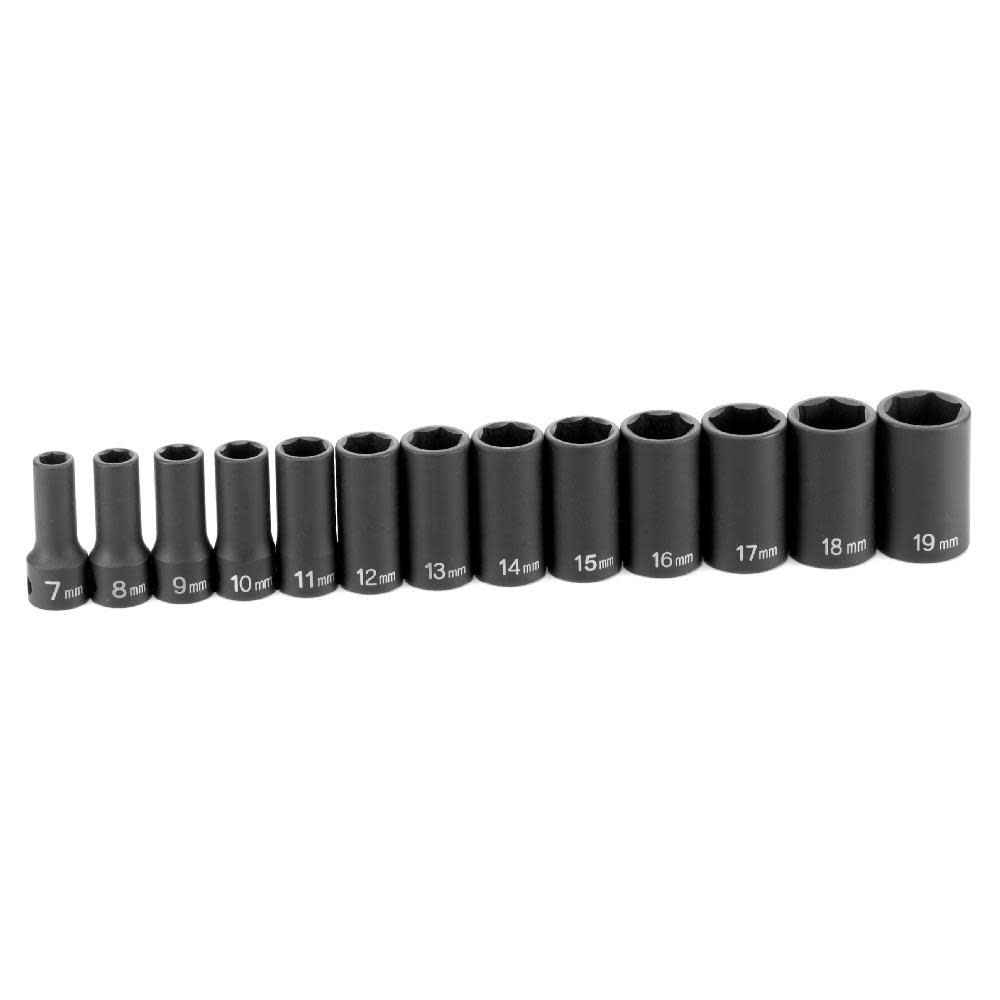 3/8 Drive 13 Piece Semi-Deep Metric Set - Intensery
