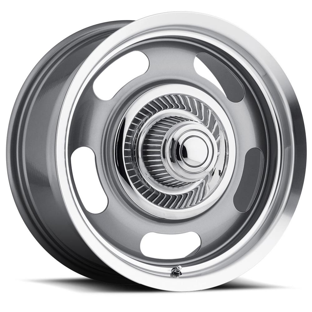 Vision Wheel 55-8821GMML32 Vision American Muscle 55 Rally Aluminum Gunmetal Wheels with Machined Lip - Intensery