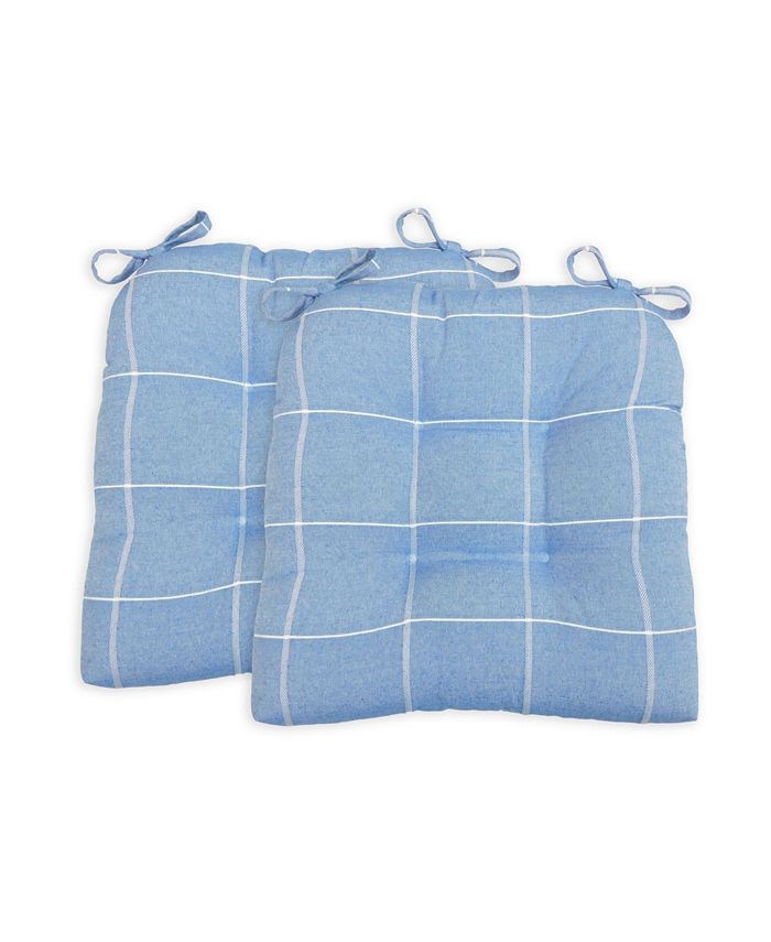 Arlee Home Fashions Highland Set of Two Chair Pad Seat Cushions - Intensery