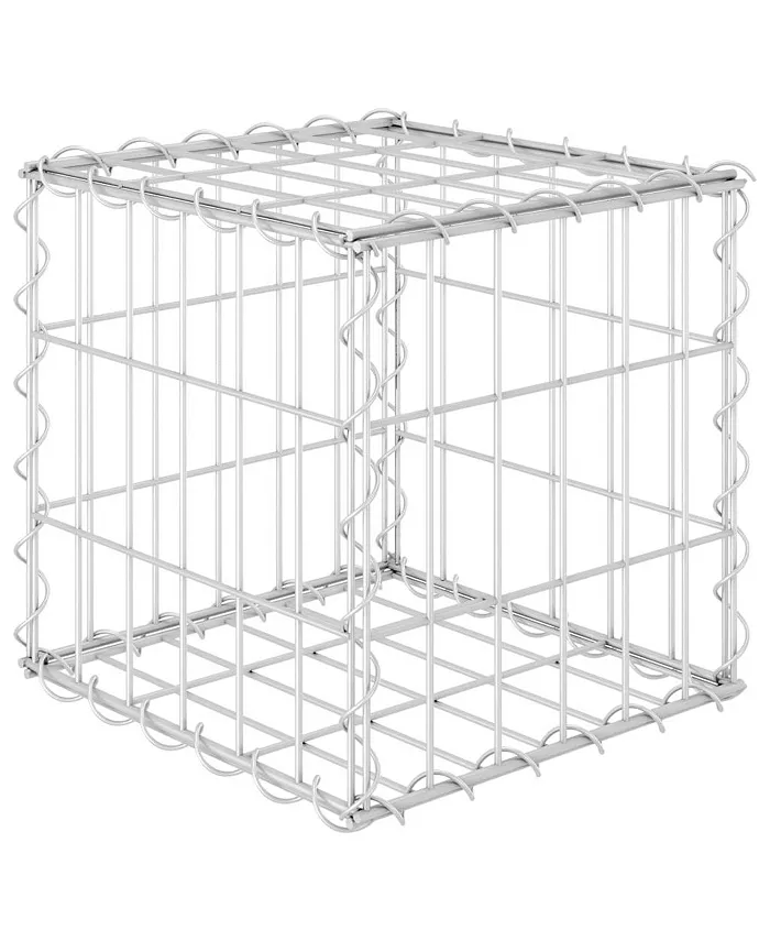 vidaXL Cube Gabion Raised Bed Steel Wire 11.8