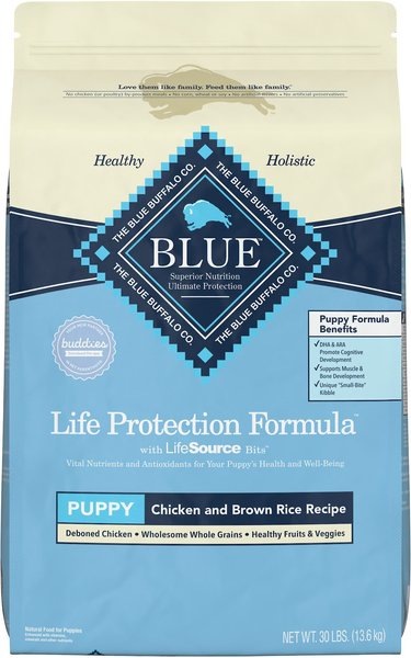 Blue Buffalo Life Protection Formula Puppy Chicken and Brown Rice Recipe Dry Dog Food - Intensery