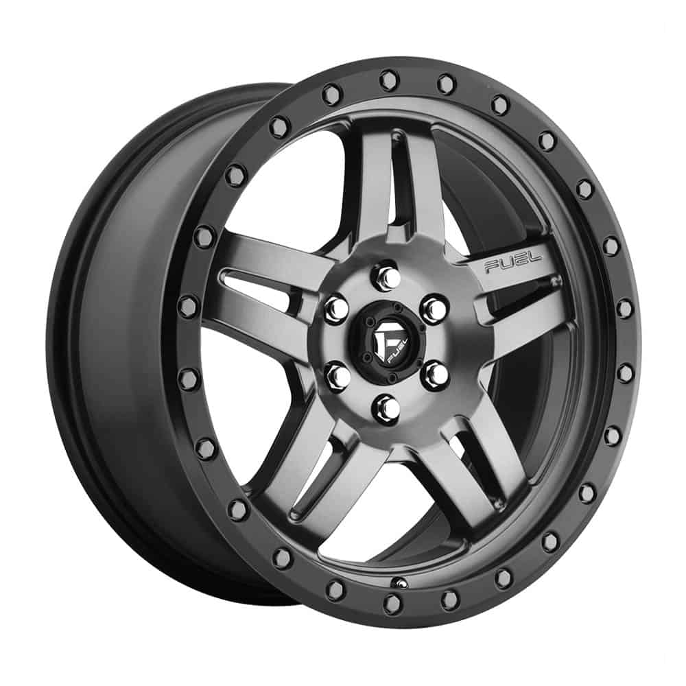 Fuel 1PC D558 ANZA D558 20X9 6X5.5 MT-GNMTL-BBR 19MM - Intensery