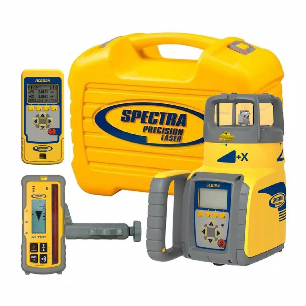 Spectra Precision Red Beam Self-Leveling Rotary Grade Laser Level with HL760 Receiver (8-Piece) and#8211; XDC Depot - Intensery