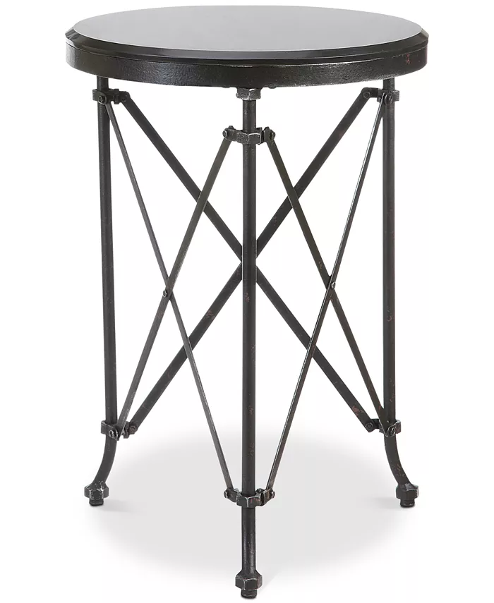 3R Studio  Round Metal Table with Marble Top - Intensery