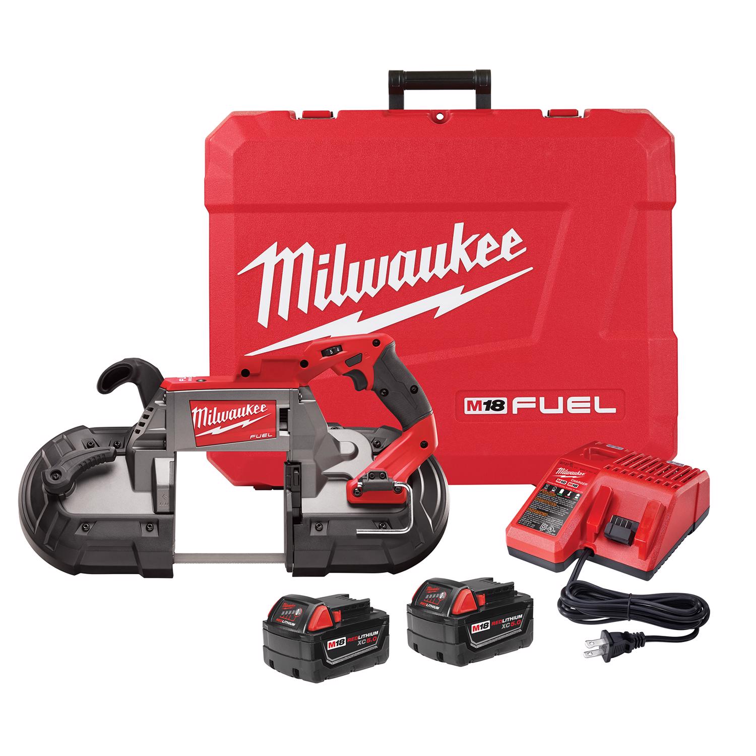 Milwaukee M18 Fuel 18 V 5 amps Cordless Deep Cut Band Saw Kit (Battery \u0026 Charger) - Intensery