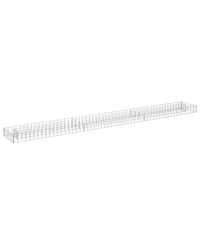 vidaXL Gabion Raised Bed Galvanized Steel 106.3