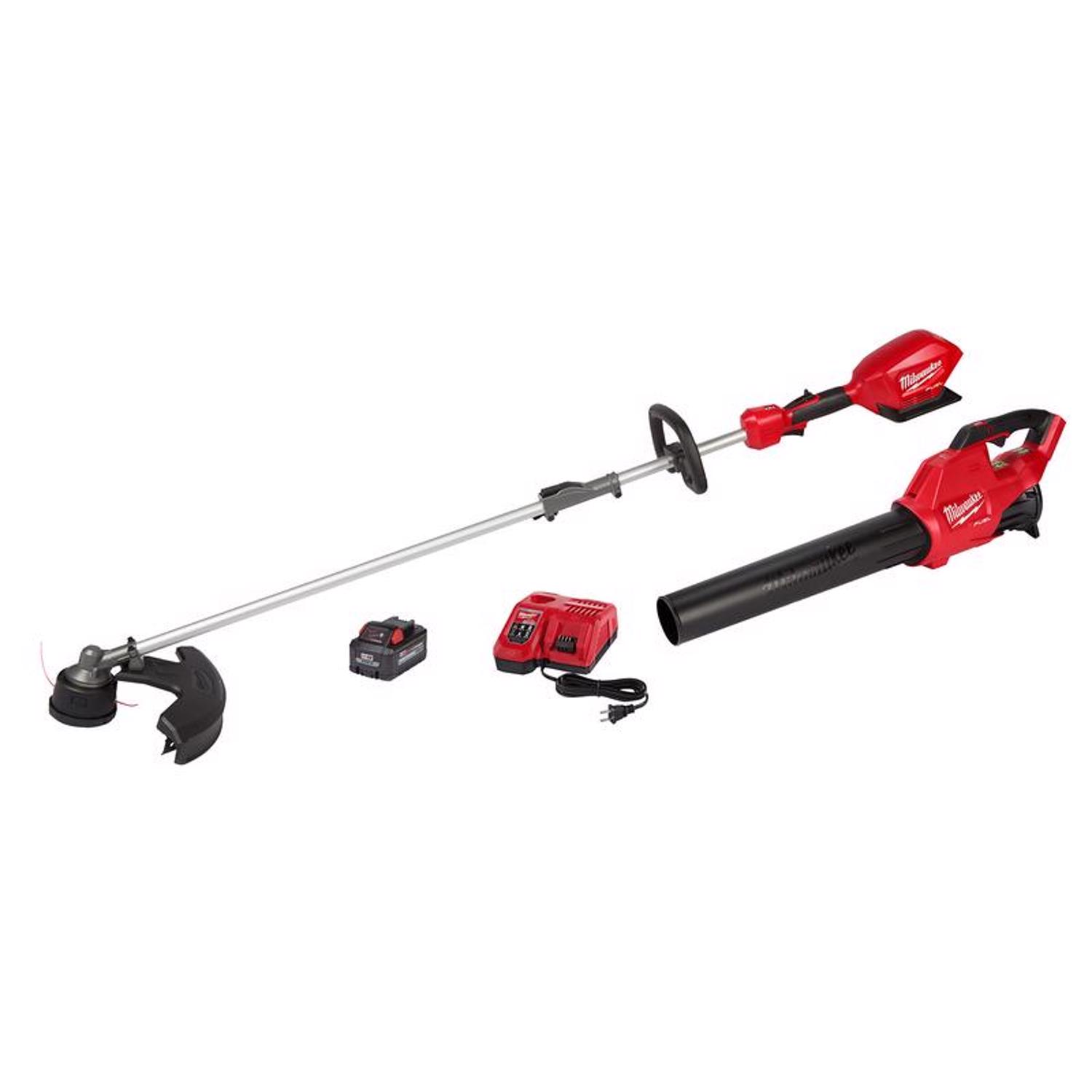 Milwaukee M18 FUEL Quik-Lok 3000-21 16 in. 18 V Battery Trimmer and Blower Combo Kit (Battery \u0026 Char - Intensery