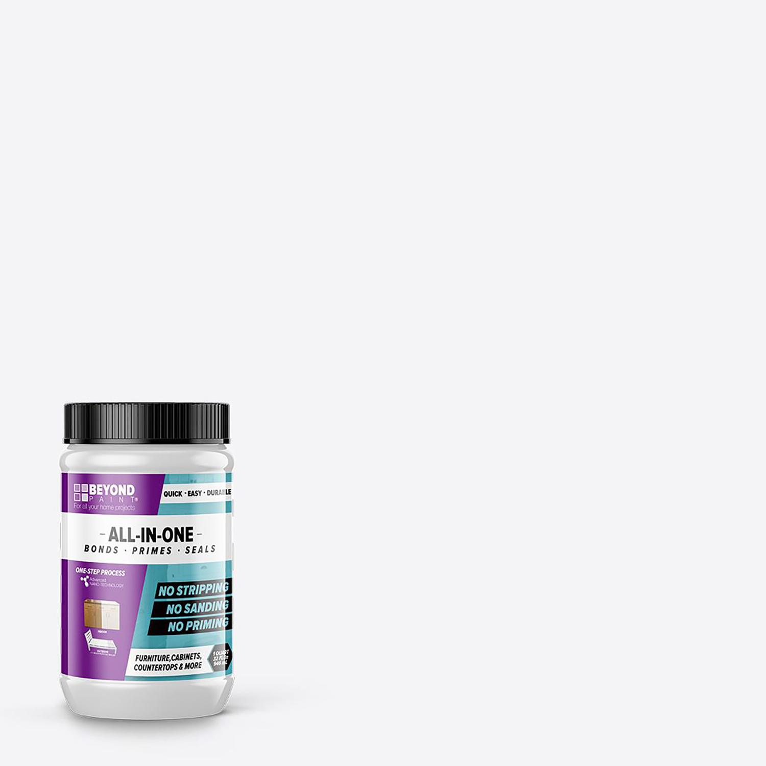 Beyond Paint Matte Bright White Water-Based Paint Exterior \u0026 Interior 1 qt - Intensery