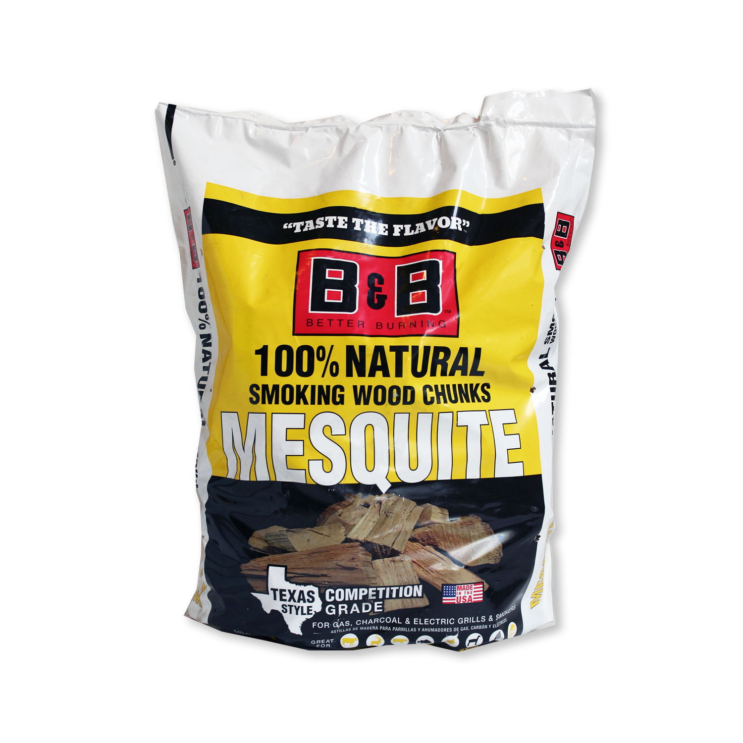 B\u0026B Charcoal All Natural Mesquite Wood Smoking Chunks 549 cu in - Intensery