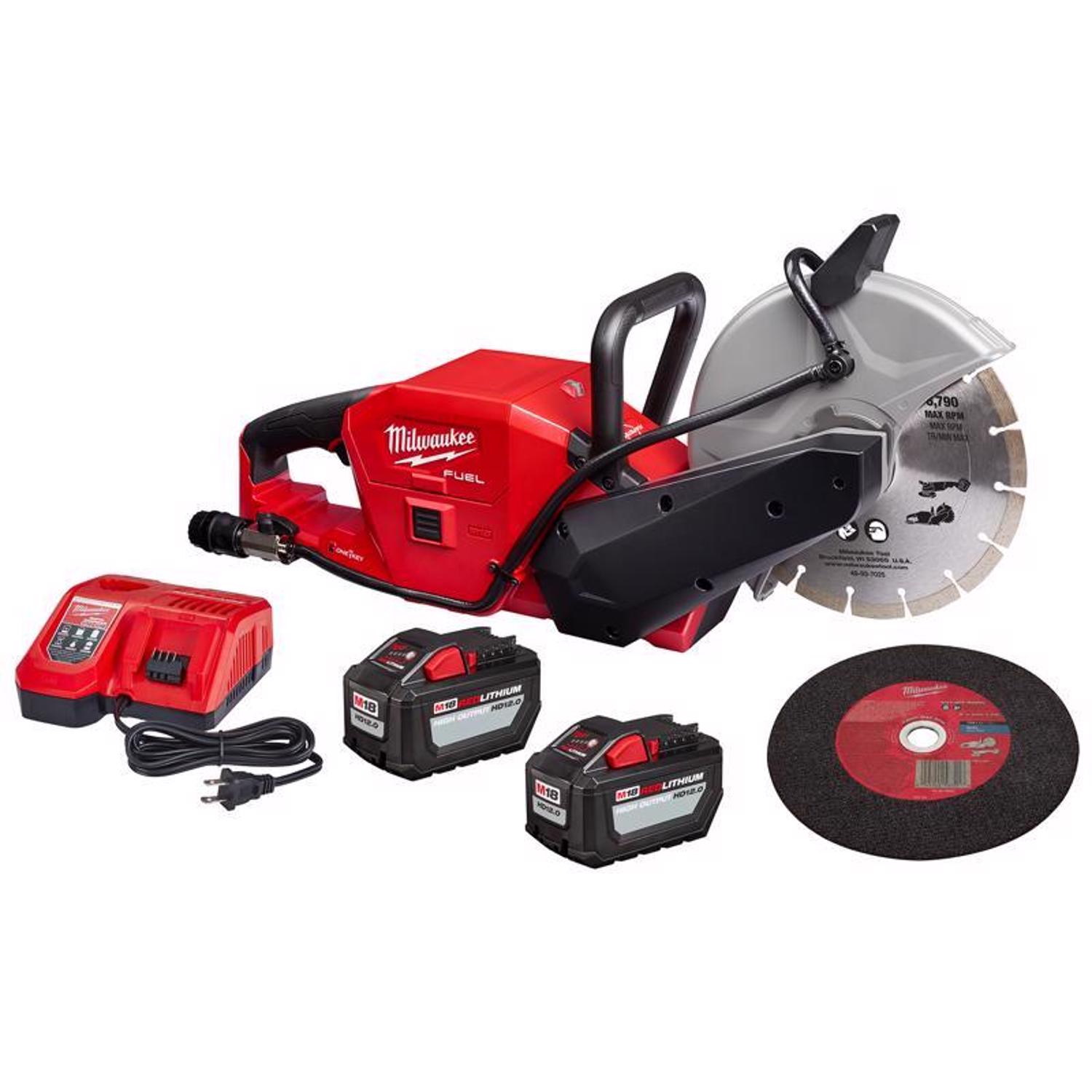 Milwaukee M18 FUEL 18 V 9 in. Cordless Brushless Cut-Off Saw Kit (Battery \u0026 Charger) - Intensery