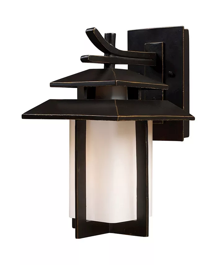 Macy's Kanso 1-Light Outdoor Sconcein Hazlenut Bronze - Intensery