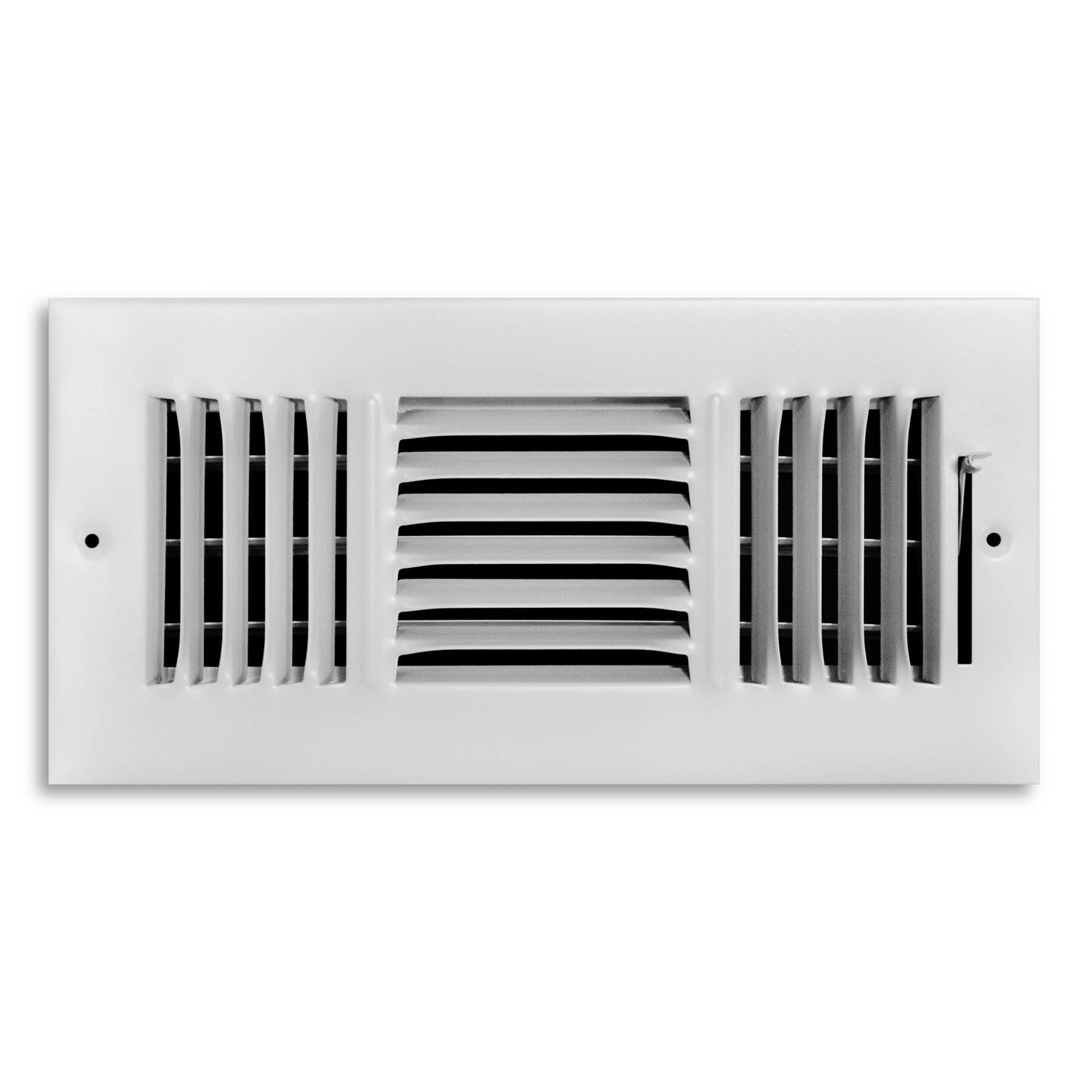 Tru Aire 4 in. H X 12 in. W 3-Way Powder Coat White Steel Wall/Ceiling Register - Intensery