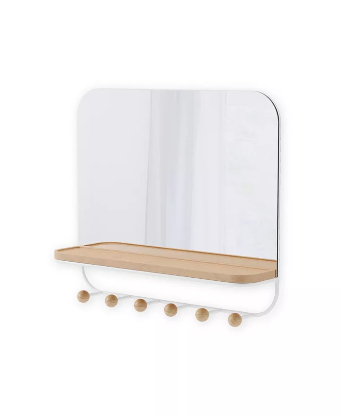Umbra Estique Mirror with Hooks - Intensery