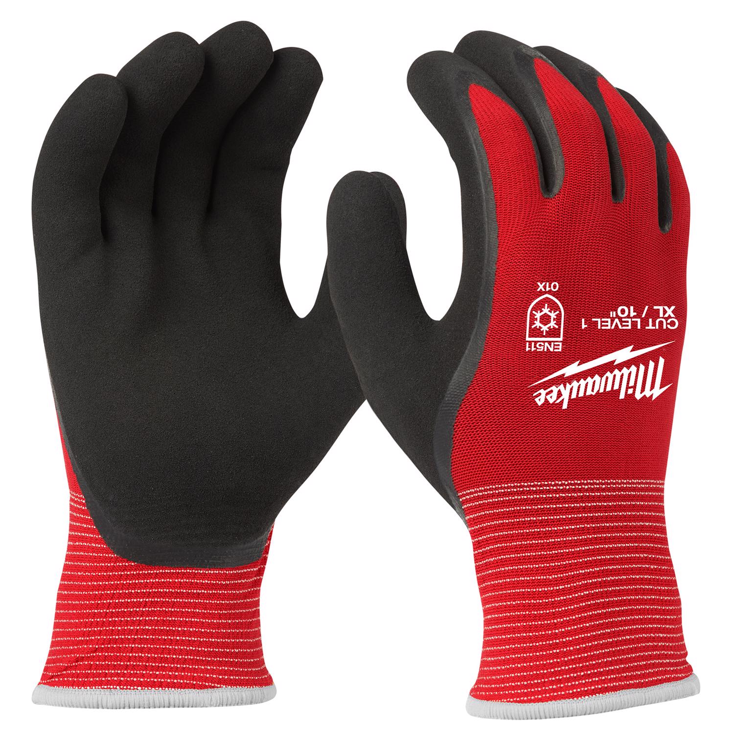 Milwaukee Unisex Indoor/Outdoor Winter Dipped Gloves Black/Red XL 1 pair - Intensery