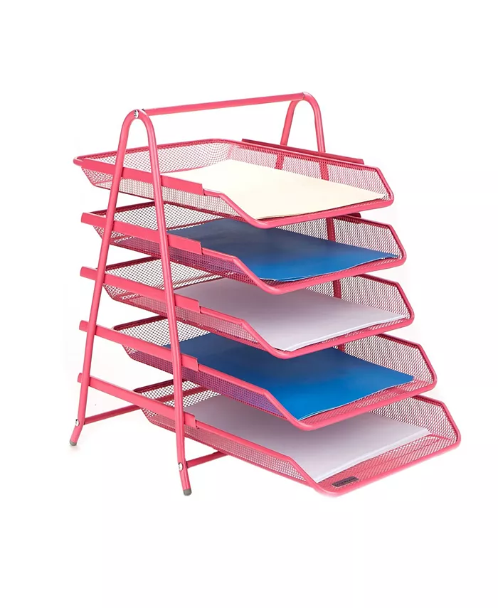 Mind Reader 5 Tier Paper Tray Desk Organizer - Intensery