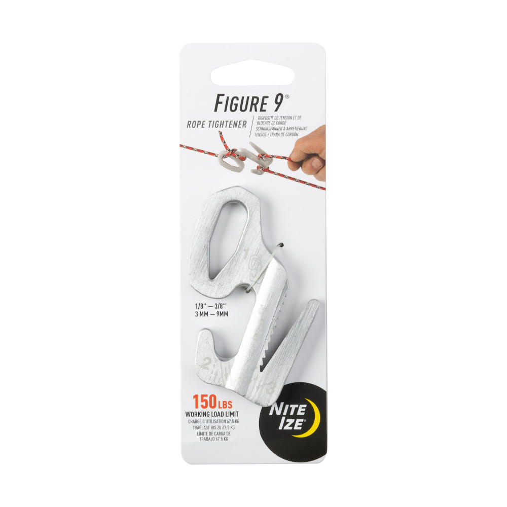 Nite Ize Figure 9 Rope Tightener Large Silver - Intensery