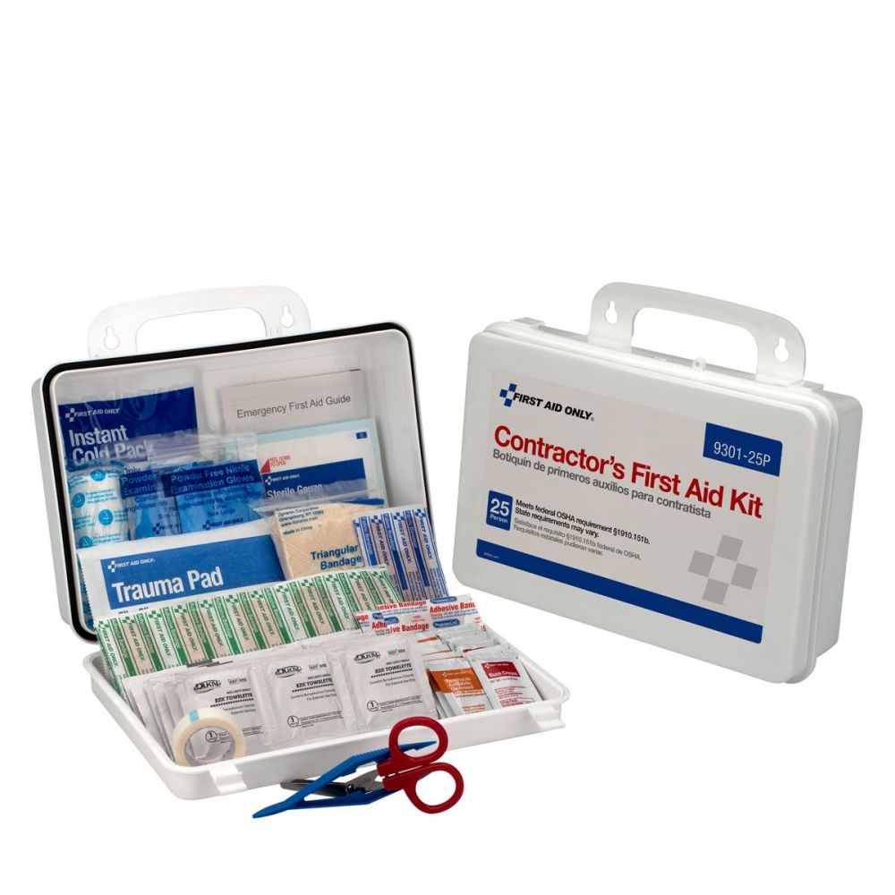 First Aid Only 25 Person Plastic Case Contractor First Aid Kit - Intensery