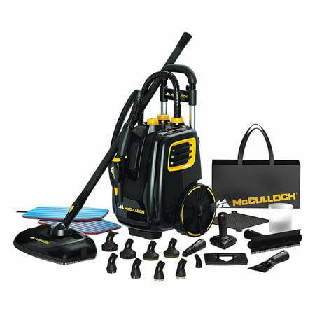 McCulloch Multipurpose  Canister 1500W Steam Cleaner 23 Accessories, Yellow - Intensery