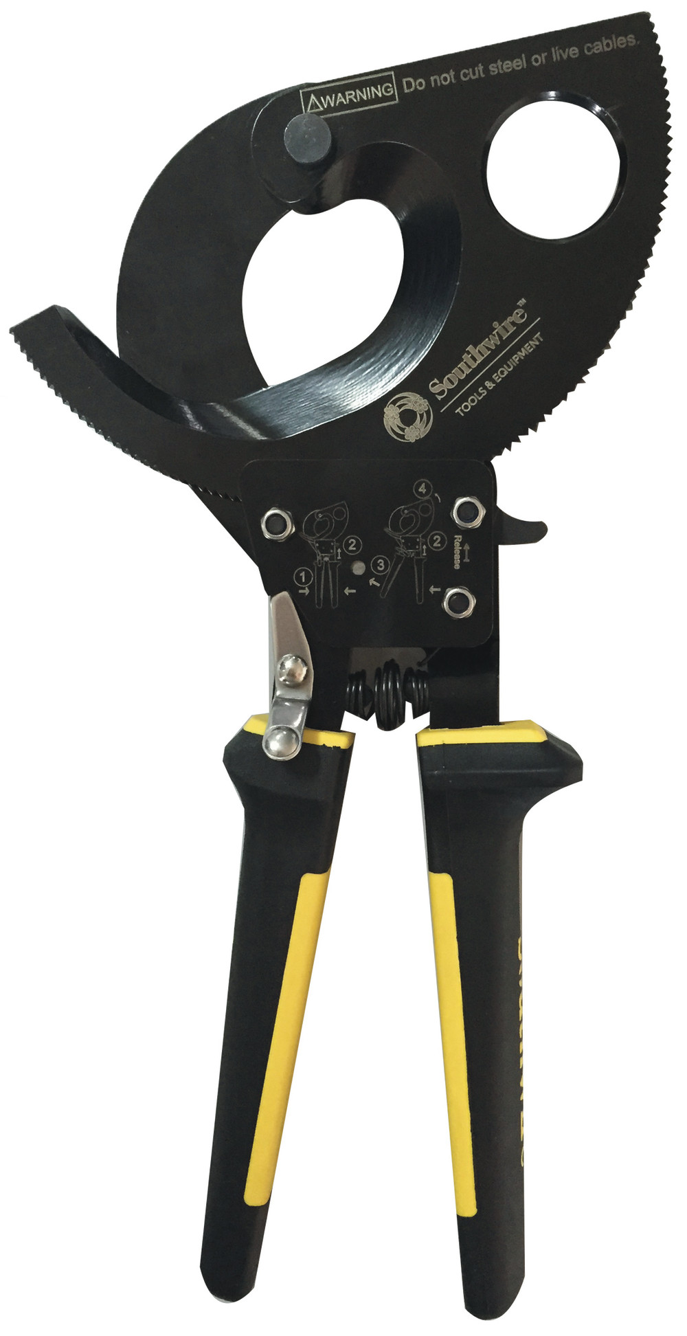 Southwire Ratcheting Cable Cutters 750 CU/1000 AL with Comfort Grip Handles - Intensery
