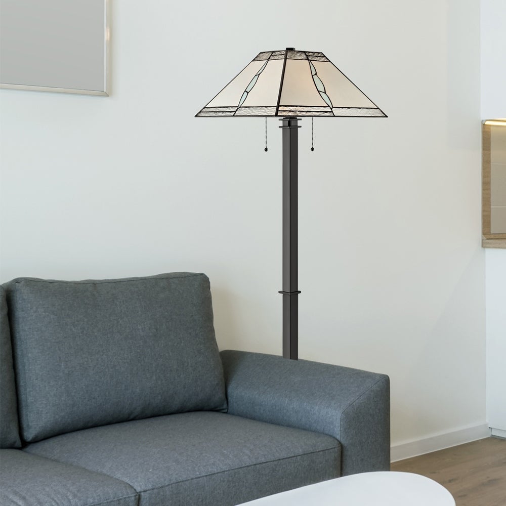 Parkdale Tiffany Floor Lamp - Tiffany Bronze - Intensery