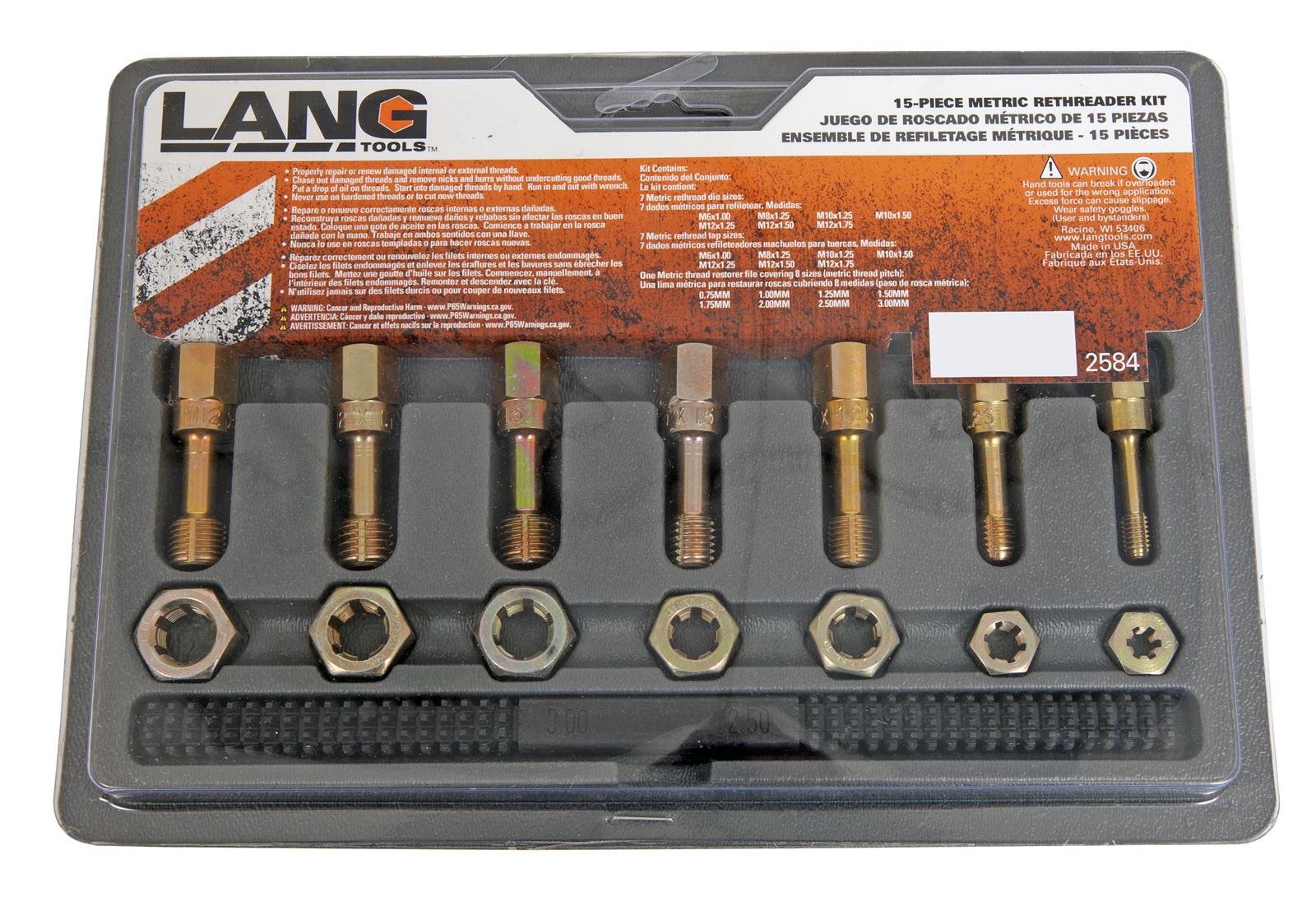 Lang Tools 2584 Lang Tools Thread Restorer Sets - Intensery