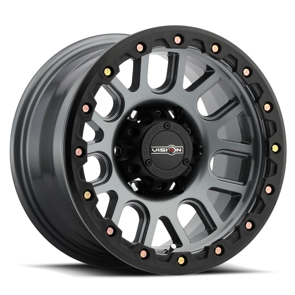 Vision Wheel 111-7981GM-12 Vision Off-Road 111 Nemesis Series Gunmetal Wheels with Matte Black Ring - Intensery